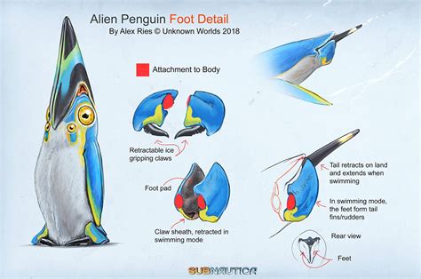 ArtStation - Subnautica: Below Zero - Alien Penguin, Alex Ries | Creature concept art, Weird ...