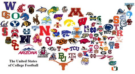 The United States of College Football - Page 2 - Concepts | College football logos, Ncaa ...