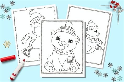 View Coloring Pages Winter Pics