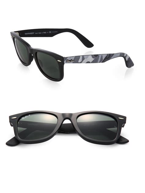 Ray-Ban Wayfarer Camo Sunglasses in Blue - Lyst