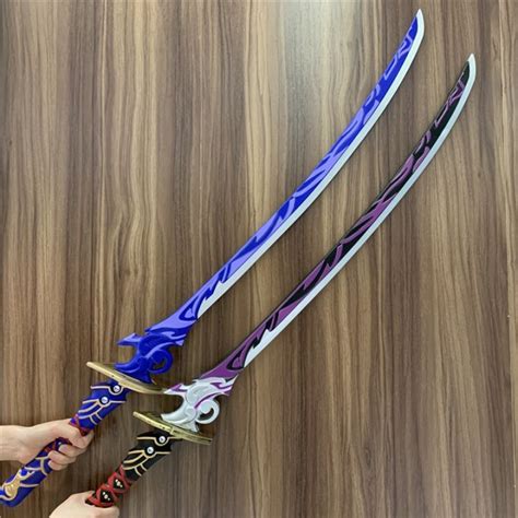 【hot】 1:1 Raiden Shogun Katana Genshin Beelzebul Musou Weapon Props PU Model Gift 105cm | Lazada PH