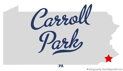 Map of Carroll Park, PA, Pennsylvania