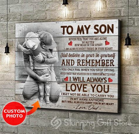 Stunning Gift Custom Photo Canvas Meaningful Gift For Son From Dad - N – Stunning Gift Store