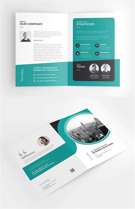 Minimal A4/A5 Bifold Brochure Template PSD