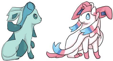 Glaceon and Sylveon by Cinnamon-Quails on DeviantArt