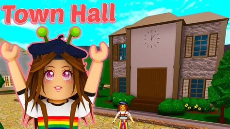 Building a TOWN HALL in Bloxburg (MY TOWN) - Roblox - YouTube