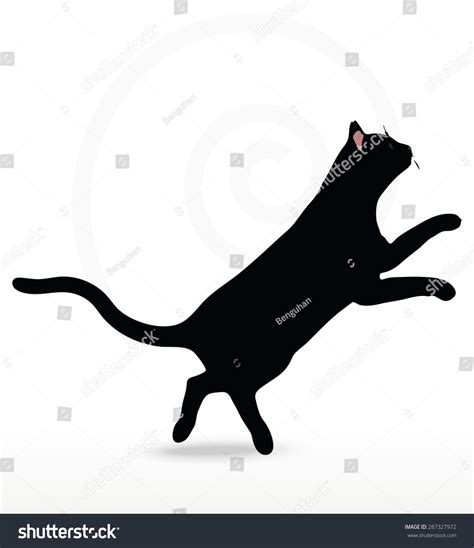 Vector Image Cat Silhouette Jumping Pose Stock Vector (Royalty Free) 287327972 | Shutterstock