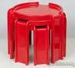 Giotto Stoppino for Kartell red table set