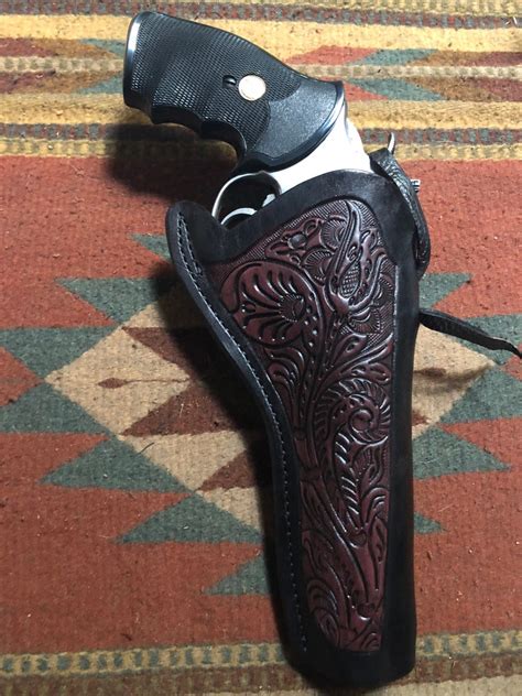 Western Leather Holster Fits Colt Python King Cobra S&W 586 | Etsy