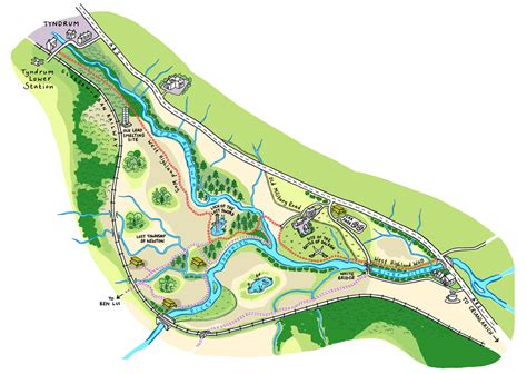 Tyndrum - Hand Drawn Maps