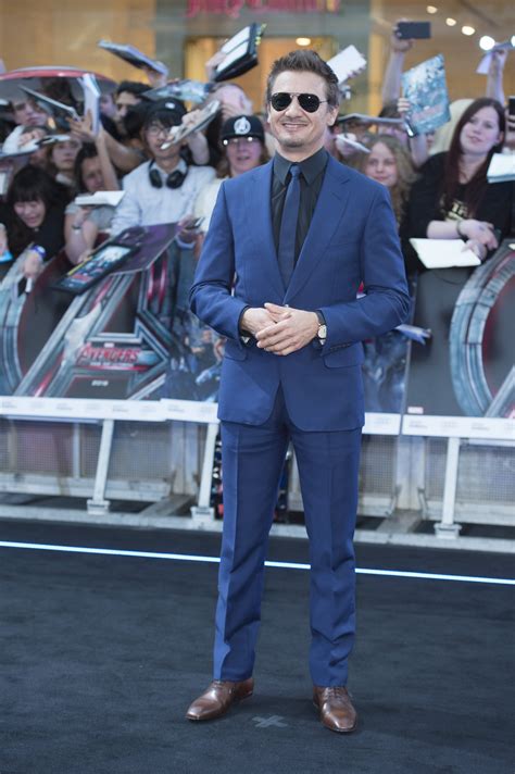 Jeremy Renner aka Clint Barton at Red Carpet at Avengers Age of Ultron ...