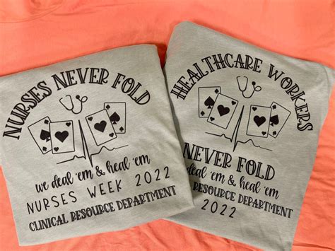 Personalized Shirt Nurses Week 2022 RN Nurses Never Fold Healthcare Workers Never Fold Nurse ...