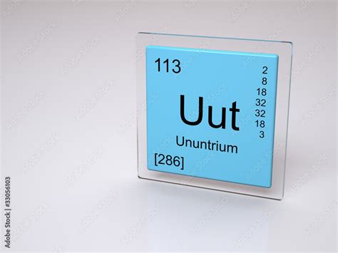 Ununtrium - symbol Uut - chemical element of the periodic table Stock Illustration | Adobe Stock