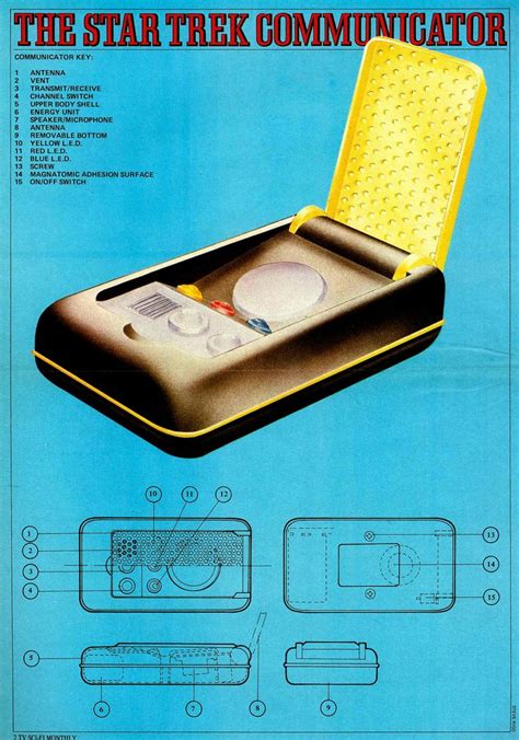 Anatomy of a Star Trek The Original Series communicator. | Star trek, Star trek communicator ...