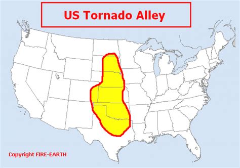 Tornado Alley States Map - Printable Map