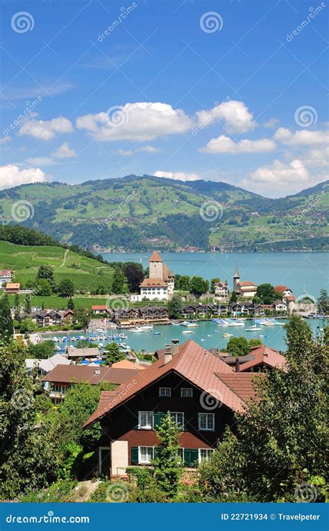 Spiez,Lake Thun,Switzerland Stock Photo - Image of switzerland, castle: 22721934