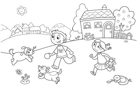 Kindergarten coloring pages to download and print for free