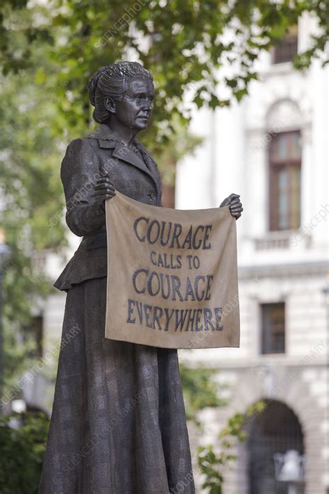 Statue of Millicent Garrett Fawcett, London, UK - Stock Image - C046 ...