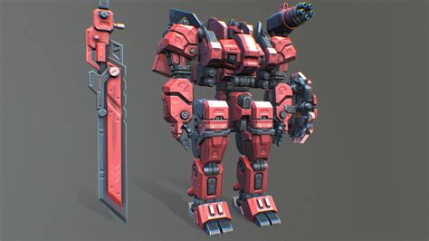 The titan mech 01 - Download Free 3D model by Nooxy [04a7c37] - Sketchfab