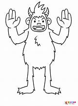 Yeti Coloring Pages To Print  Free Printable sketch template