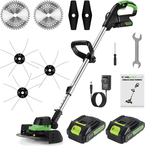 Garden Strimmer Cordless Battery Grass Strimmer Electric Garden ...