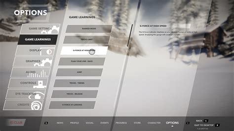 Game learnings - Steep | Interface In Game