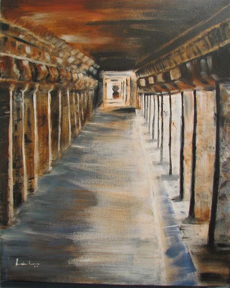 Temple Aisle-Mandapam Painting by Brindha Naveen | Fine Art America