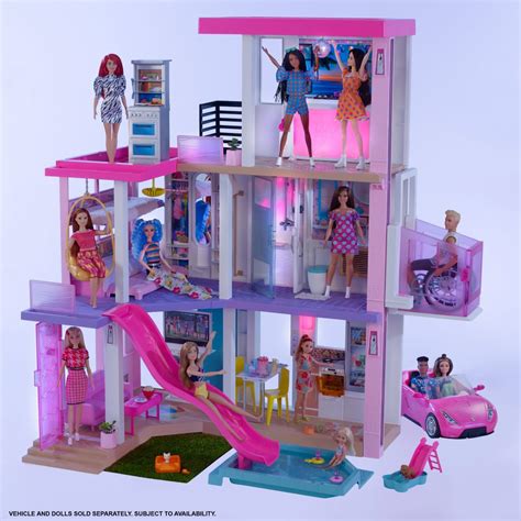 Barbie DreamHouse (3.75-ft) Dollhouse with Pool, Slide, Elevator ...