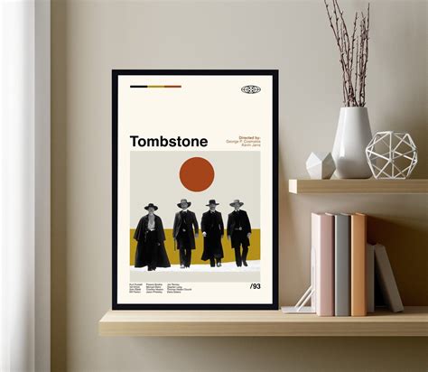 Tombstone Movie Poster, Retro Movie Poster, Minimalist Movie Poster, Vintage Poster, Retro Print ...