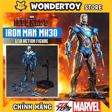 Mô hình Chính Hãng ZD Toys Marvel Iron Man Mark 30 (MK30) 1/10 Action Figure | Shopee Việt Nam