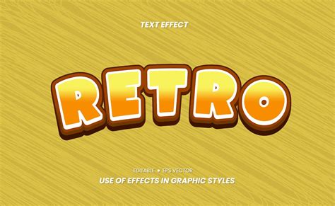 Retro Design Style Text Effect 14525166 Vector Art at Vecteezy