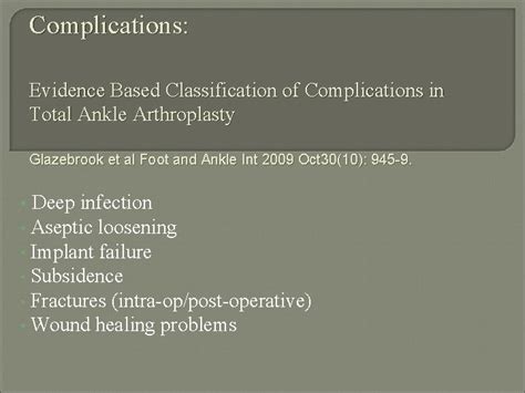 Ankle Arthroplasty Can the Ankle Joint be Replaced