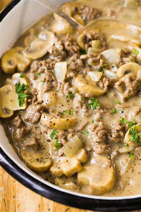 This easy Ground Beef Stroganoff uses lean hamburger and tender ...