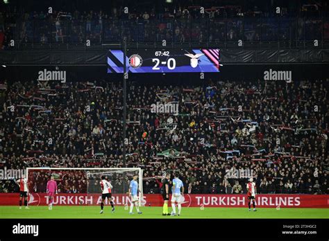 ROTTERDAM - Feyenoord supporters during the UEFA Champions League group ...