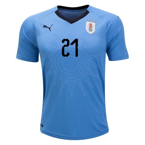 Cavani #21 uruguay Jersey 2018 Men's National Team Home Soccer on Storenvy