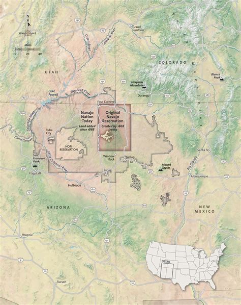 Navajo Nation Border Map