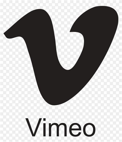 Black Vimeo icon design illustration on transparent backgorund PNG ...