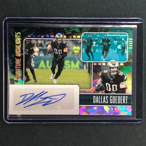 2023 Obsidian Football DALLAS GOEDERT Signature Highlights Donruss Auto #70 | eBay