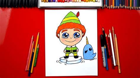 How To Draw Buddy The Elf And Mr Narwhal - Art For Kids Hub