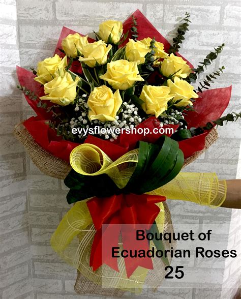 Bouquet of Ecuadorian roses I Evys Flowershop I Same day and FREE delivery