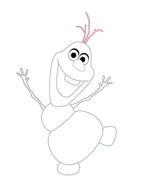 How To Draw Olaf From Frozen - Draw Central | Olaf drawing, Olaf ...