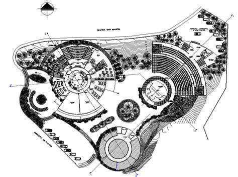 Research center layout plan dwg file - Cadbull