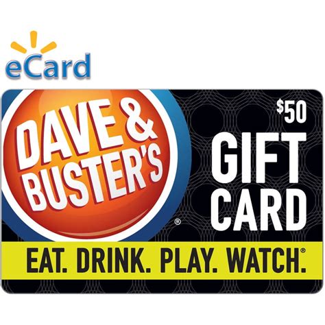 Dave & Buster's $50 Gift Card (Email Delivery) - Walmart.com - Walmart.com