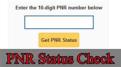 Train PNR Status Check Online, Birth Number - @irctc.co.in