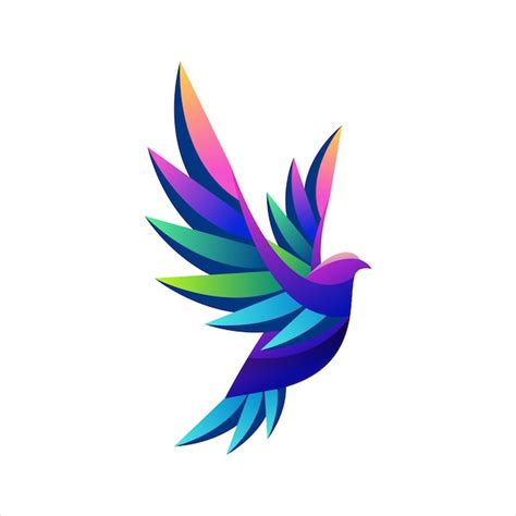 Free Vector | Bird colorful gradient design vector