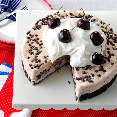 Chocolate-Cherry Ice Cream Cake Recipe | Taste of Home