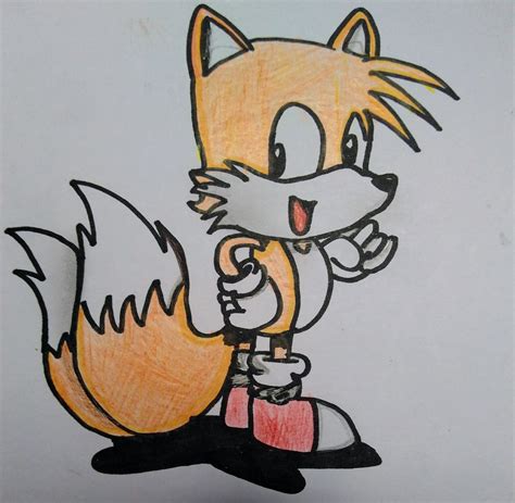 Tails the fox drawing #2 by bombinayopi on DeviantArt