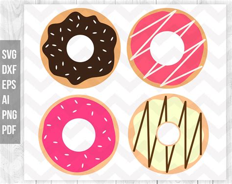 Donut Svg Sprinkles Donut Svg Donuts Clipart Dessert - Etsy