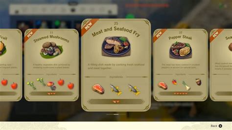 Tears of the Kingdom a des cartes de recettes de cuisine - Gamingdeputy ...