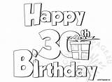 Happy 30 Birthday coloring Page – Coloring sketch template